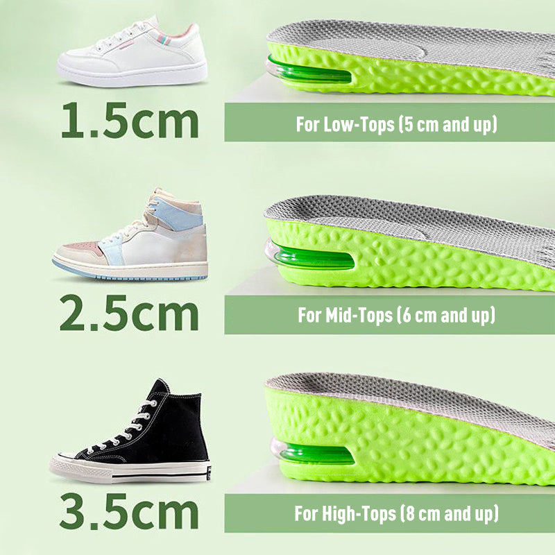 Height-Increasing Insoles Discreet Lift Arch Support & Heel Cup