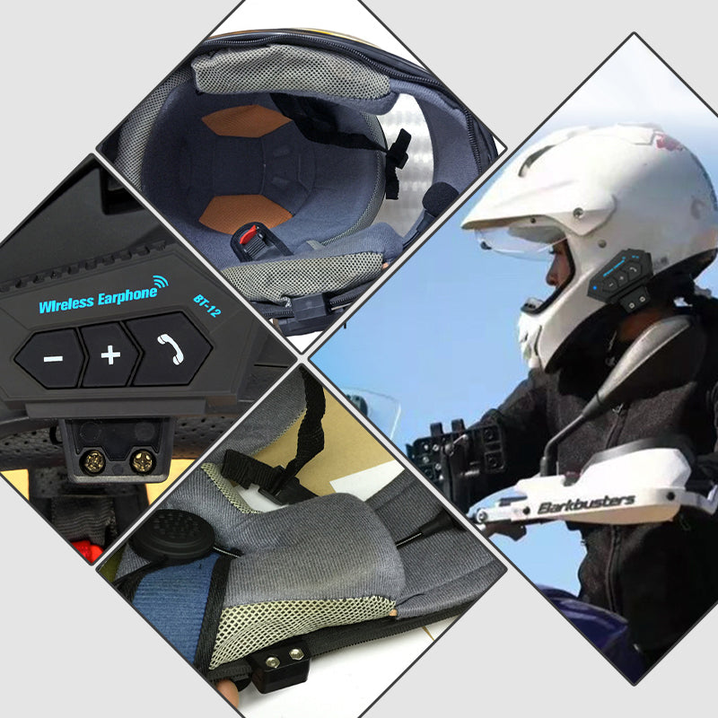 Helmet Intercom Noise Reduction Bluetooth 5.0 32-Hour Battery