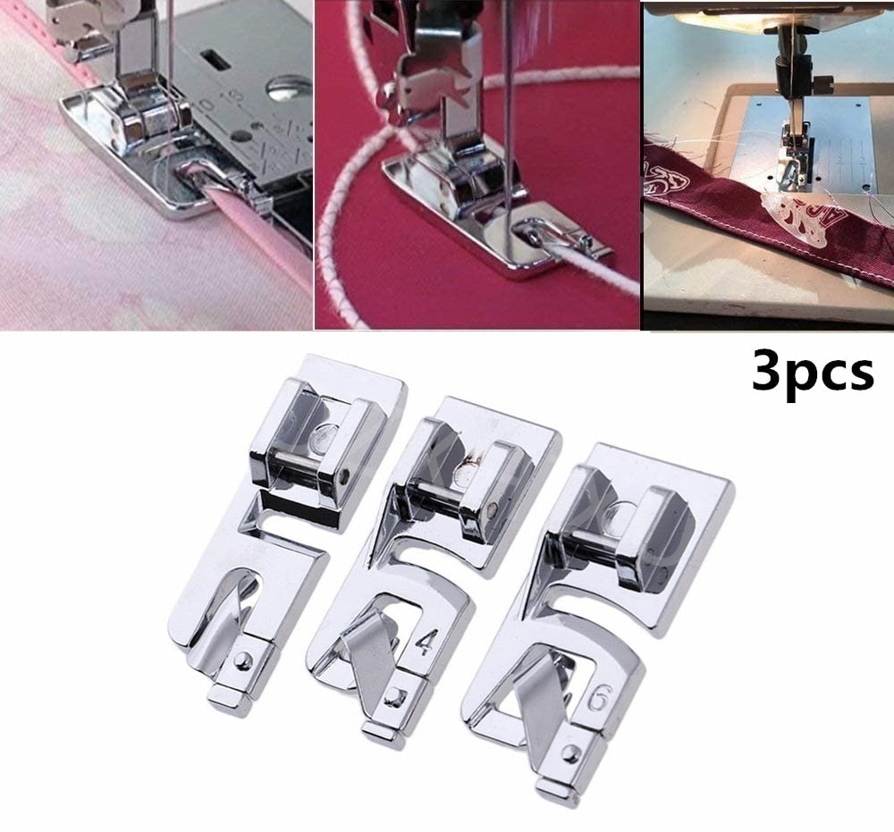 Hem Foot Set Self-Folding Stainless Steel 3-Piece