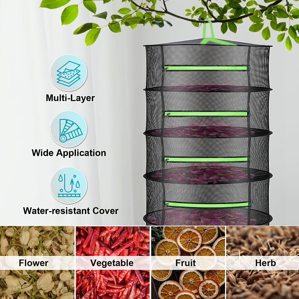 Herb & Seed Drying Rack Multi-Tier Foldable Breathable Mesh