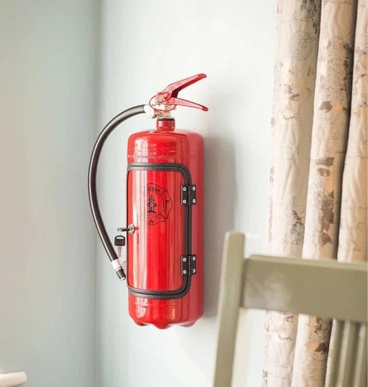 Hidden Bar Lockable Metal Fire Extinguisher Design
