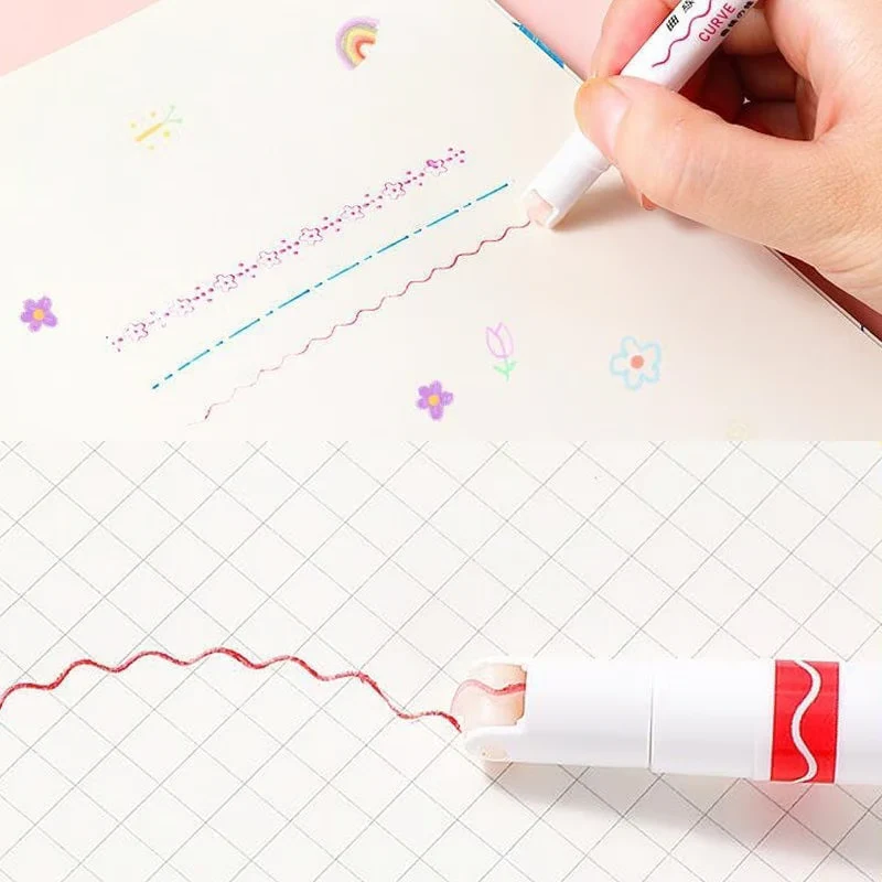 Highlighter Pen Rolling Tip & Fine Tip Fast-Drying Ink