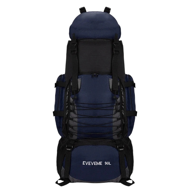 Hiking Backpack 90 L Waterproof Nylon Ergonomic Back Panel