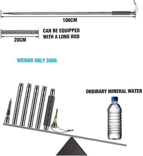 Hiking Pole Adjustable Aluminum Integrated Survival Kit