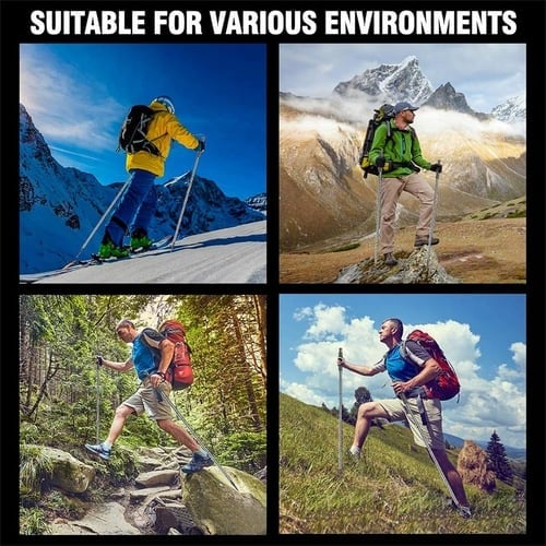 Hiking Pole Adjustable Aluminum Integrated Survival Kit