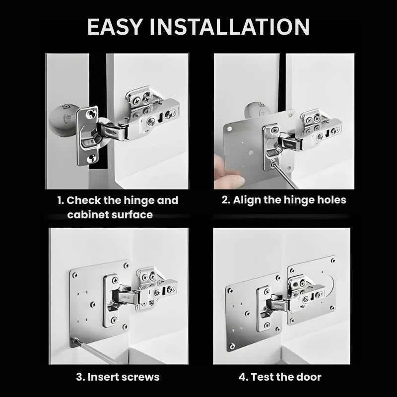 Hinge Repair Plate Stainless Steel Set of 10