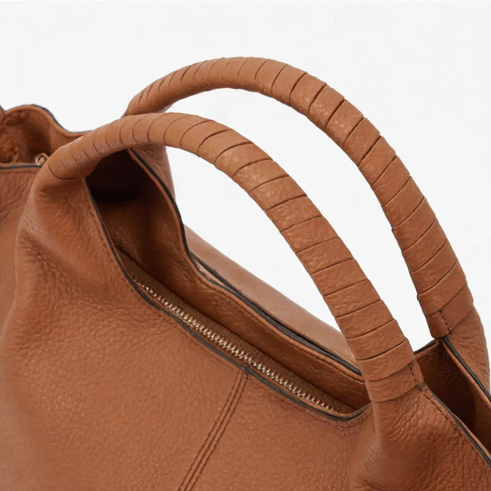 Hobo Bag Artificial Leather Five Interior Compartments Adjustable Strap