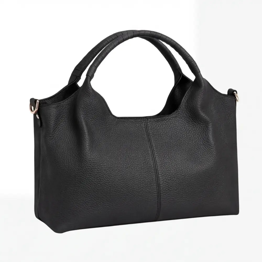 Hobo Bag Artificial Leather Five Interior Compartments Adjustable Strap