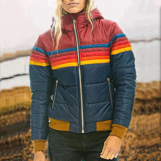 Hooded Coat Plush Insulated Flattering Fit