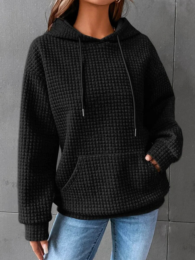 Hooded Sweatshirt Cotton Stretchy Drawstring & Front Pockets