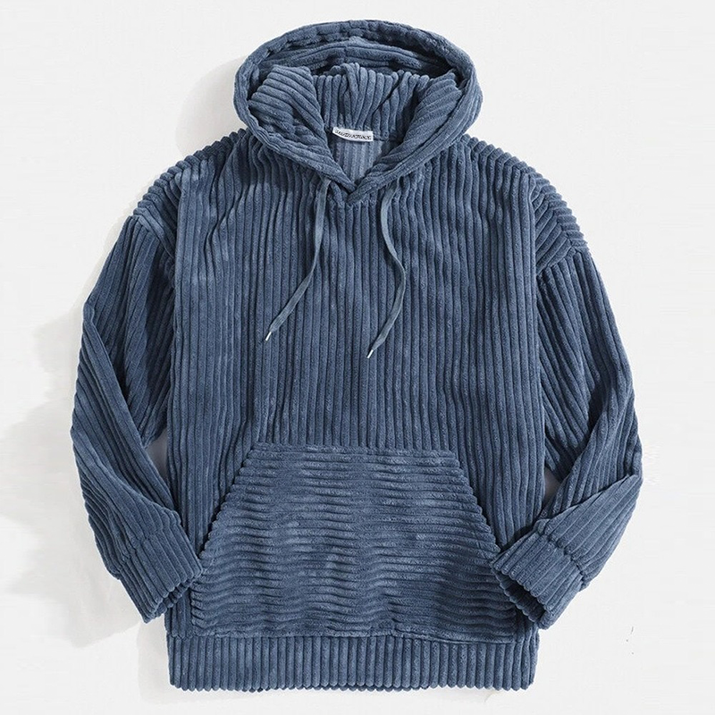 Hoodie Velour Stretch Corduroy Easy Care