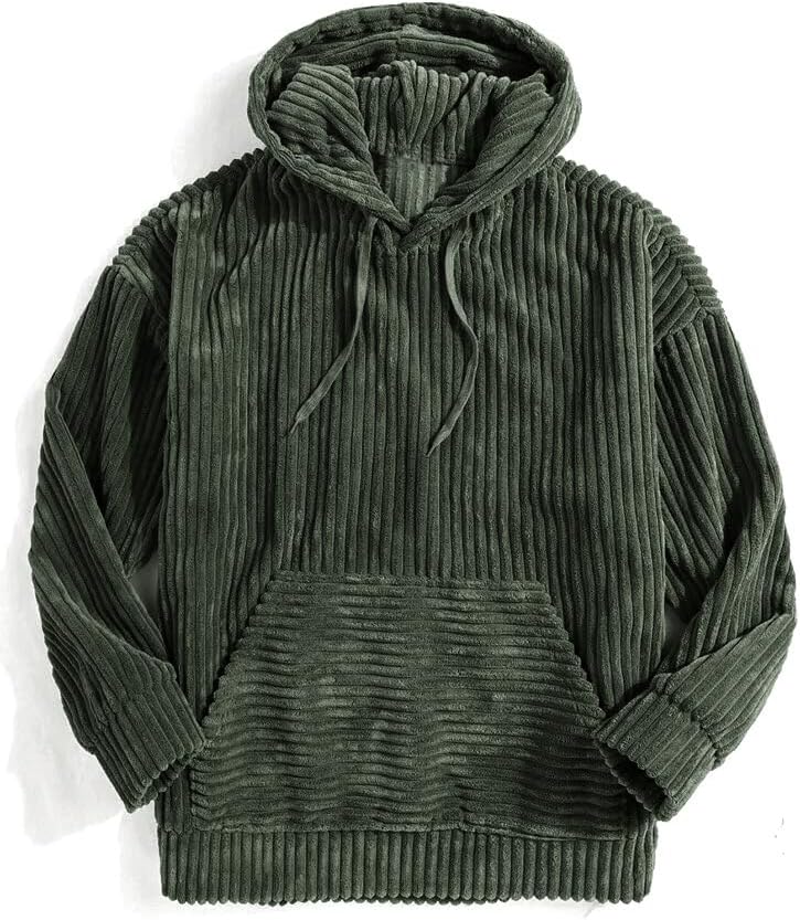 Hoodie Velour Stretch Corduroy Easy Care