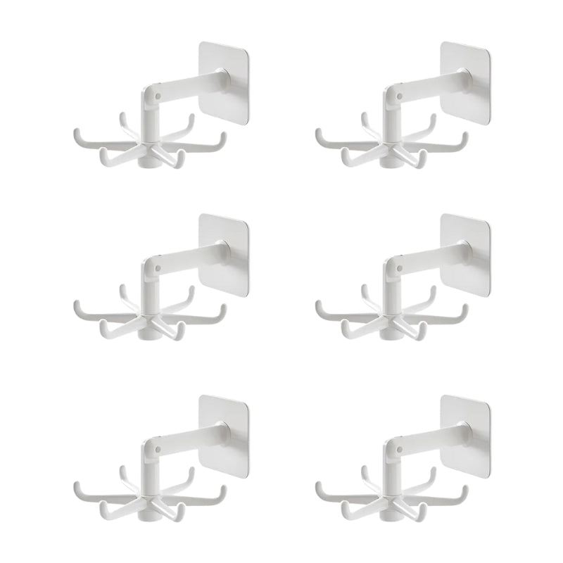 Hook Organizer 360° Swivel Self-Adhesive Foldable Hooks