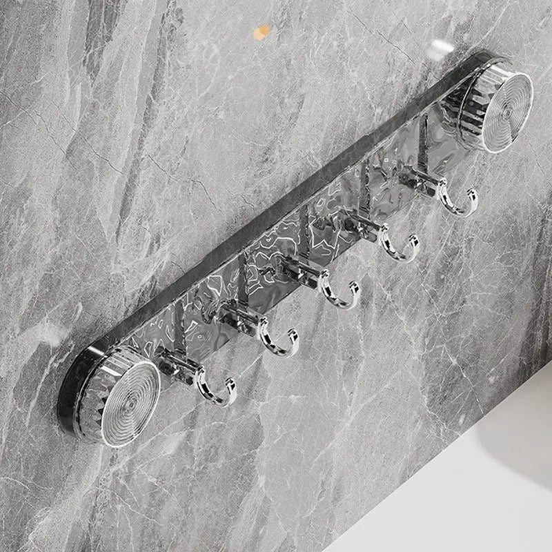 Hook Rail Suction Mount 5 Hooks Reusable