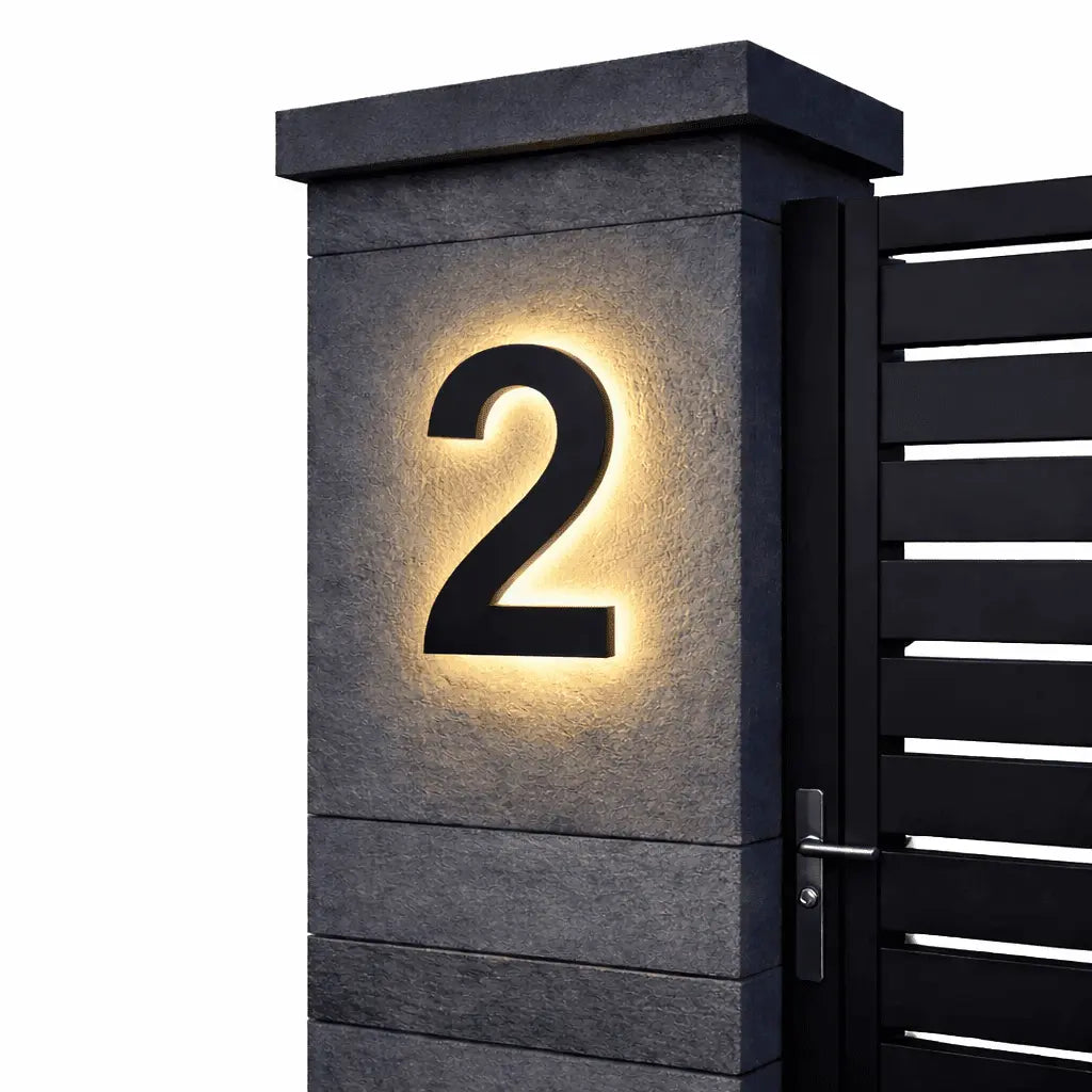 House Number Sign Backlit LED IP68 Waterproof