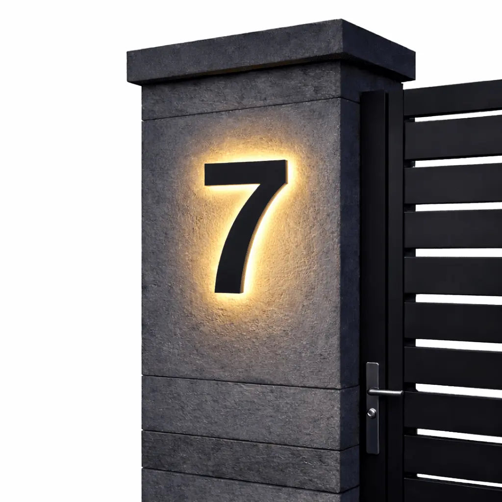 House Number Sign Backlit LED IP68 Waterproof