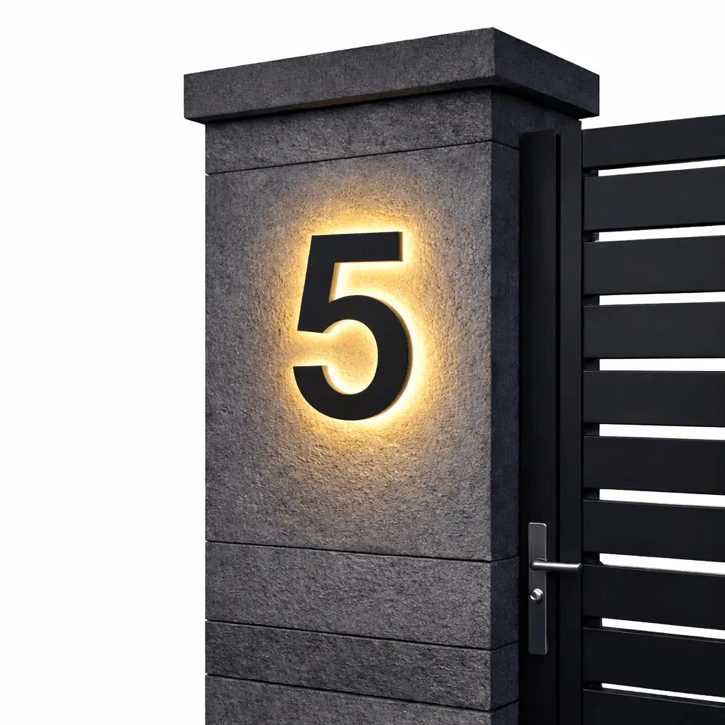 House Number Sign Backlit LED IP68 Waterproof