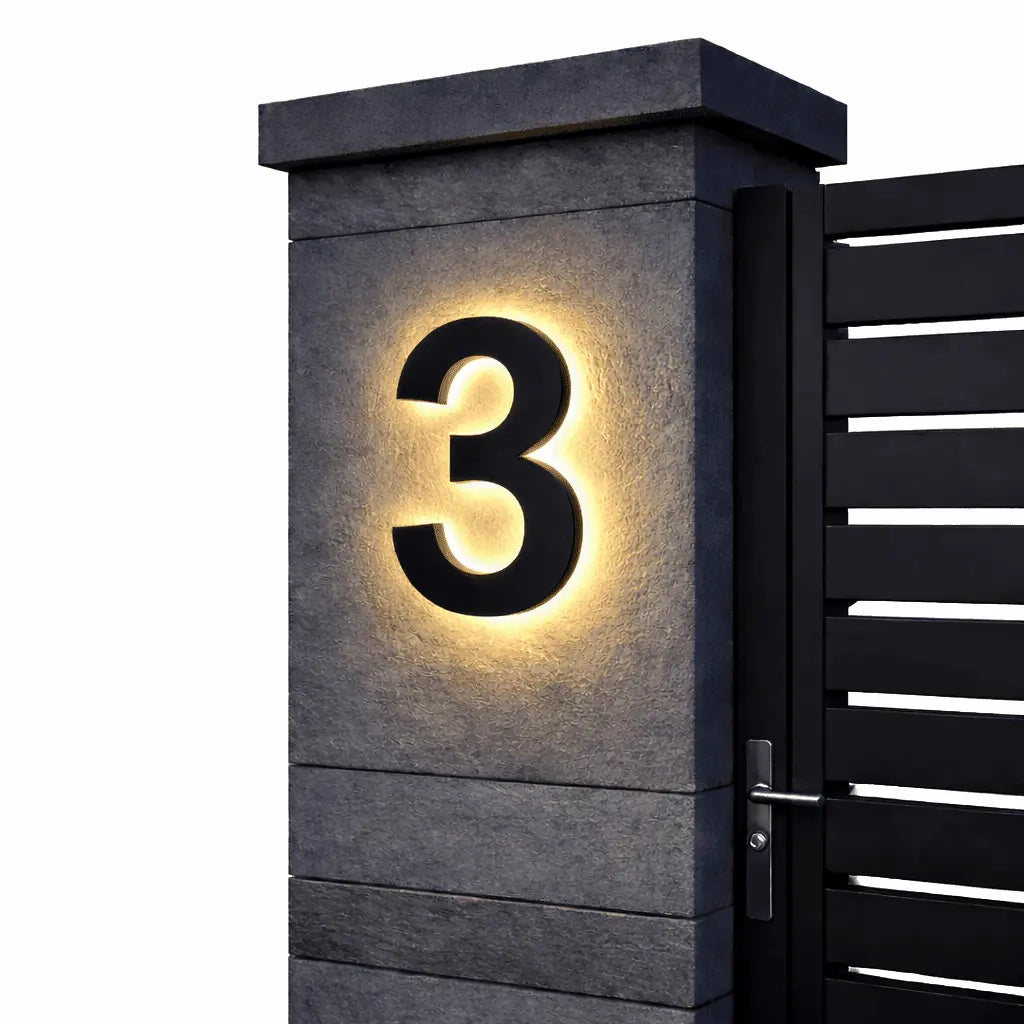 House Number Sign Backlit LED IP68 Waterproof