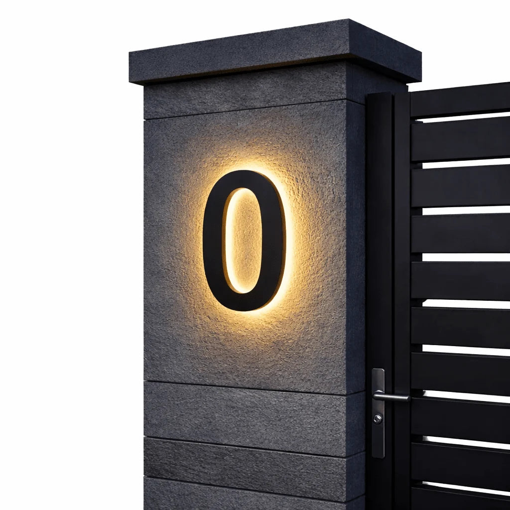 House Number Sign Backlit LED IP68 Waterproof Stainless Steel