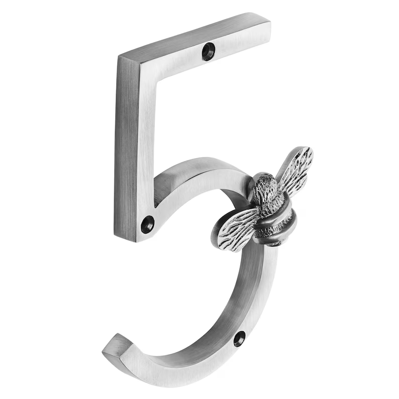 House Number Sign Bee Accent Weatherproof Customizable Digits