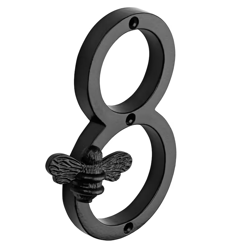 House Number Sign Bee Accent Weatherproof Customizable Digits