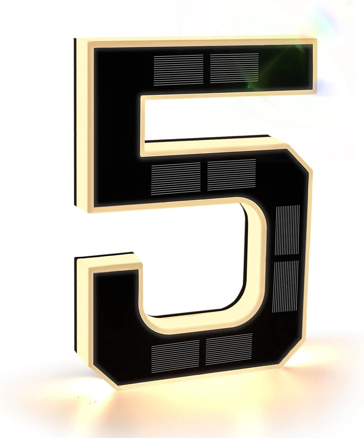 House Number Sign Solar Powered Automatic Dusk Sensor Weather Resistant