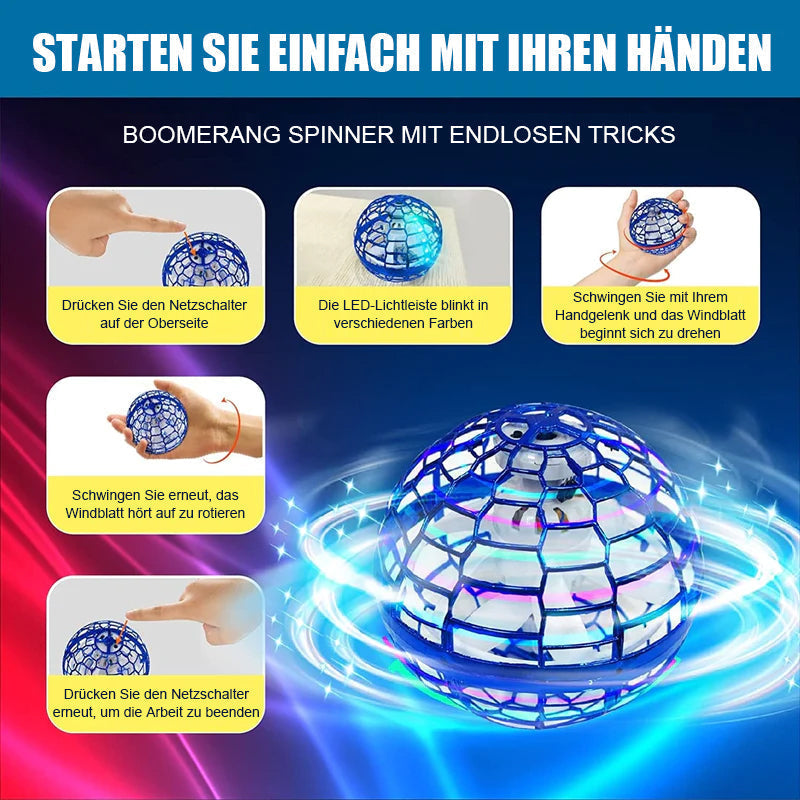 Hover Ball Toy Enclosed Cage USB Rechargeable Indoor & Outdoor