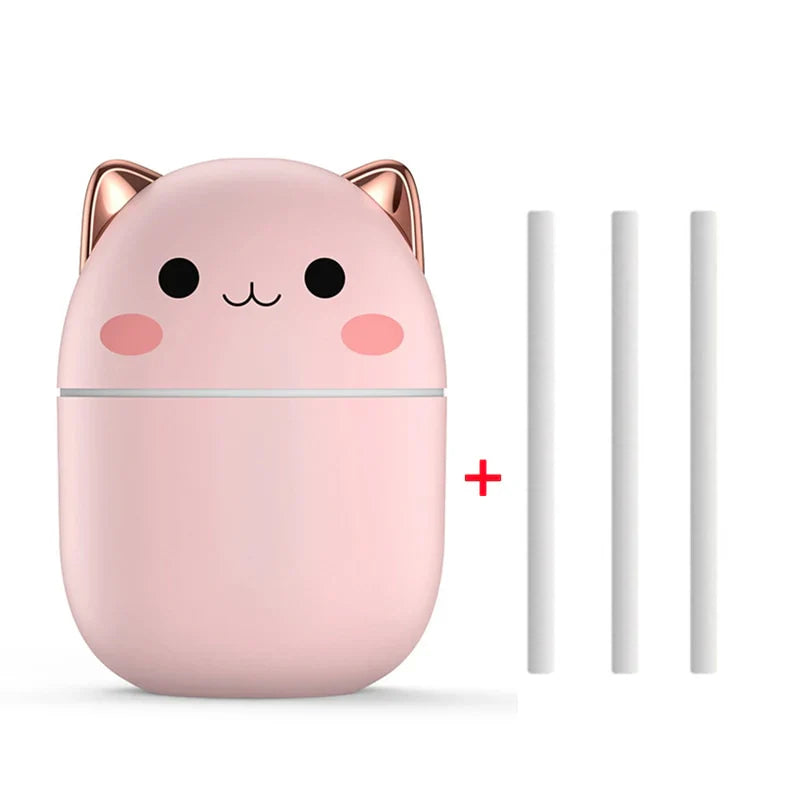 Humidifier Cat Ear Color Changing Night Light USB Powered