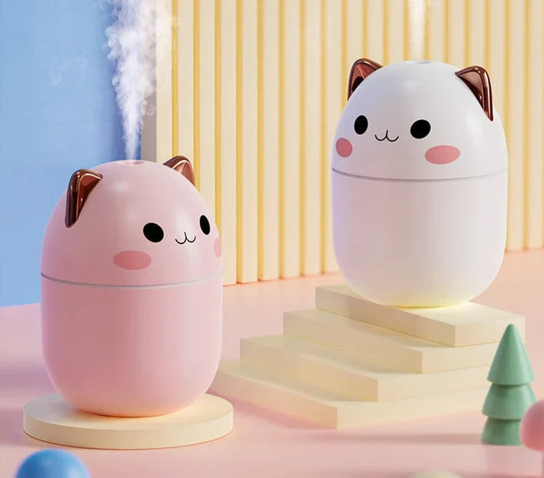 Humidifier Cat Ear Color Changing Night Light USB Powered