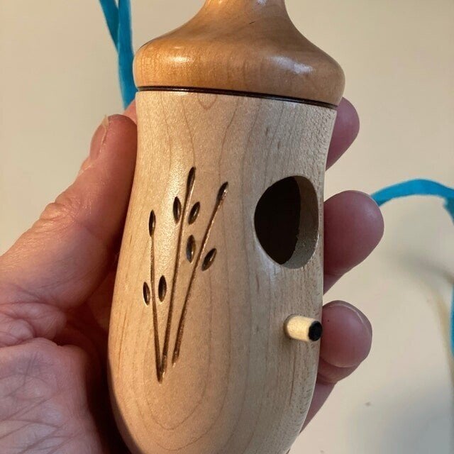 Hummingbird Feeder Natural Wood Precise Entry Hole