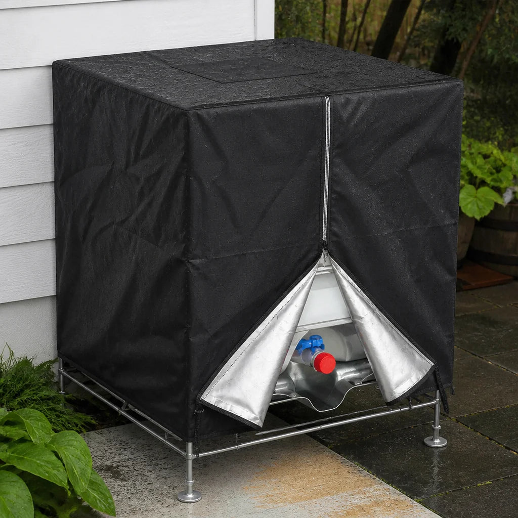 IBC Tank Cover Oxford 210D UV-Reflective Drawstring Fits 1000L
