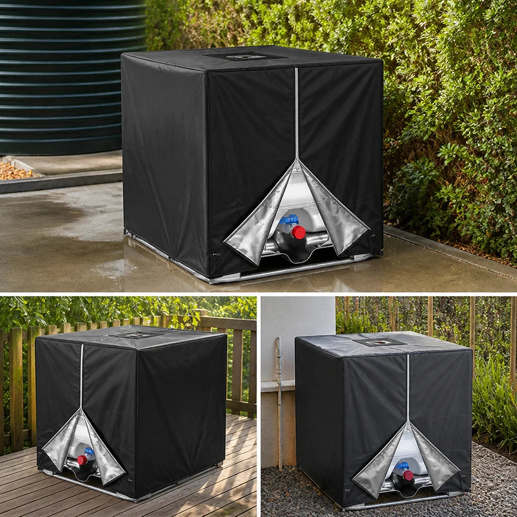 IBC Tank Cover Oxford 210D UV-Reflective Drawstring Fits 1000L
