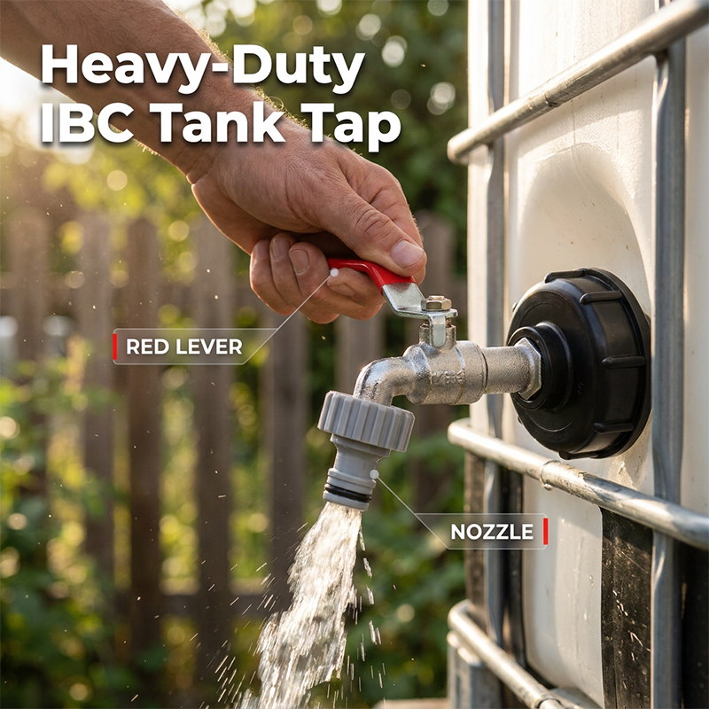 IBC Tank Faucet Brass Quick-Connect 2.36 Inch Thread