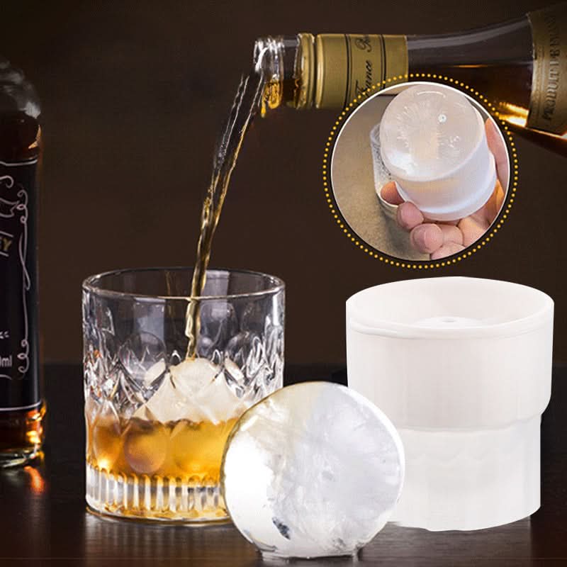 Ice Ball Maker Slow-Melting BPA-Free Silicone Stackable & Leak-Proof