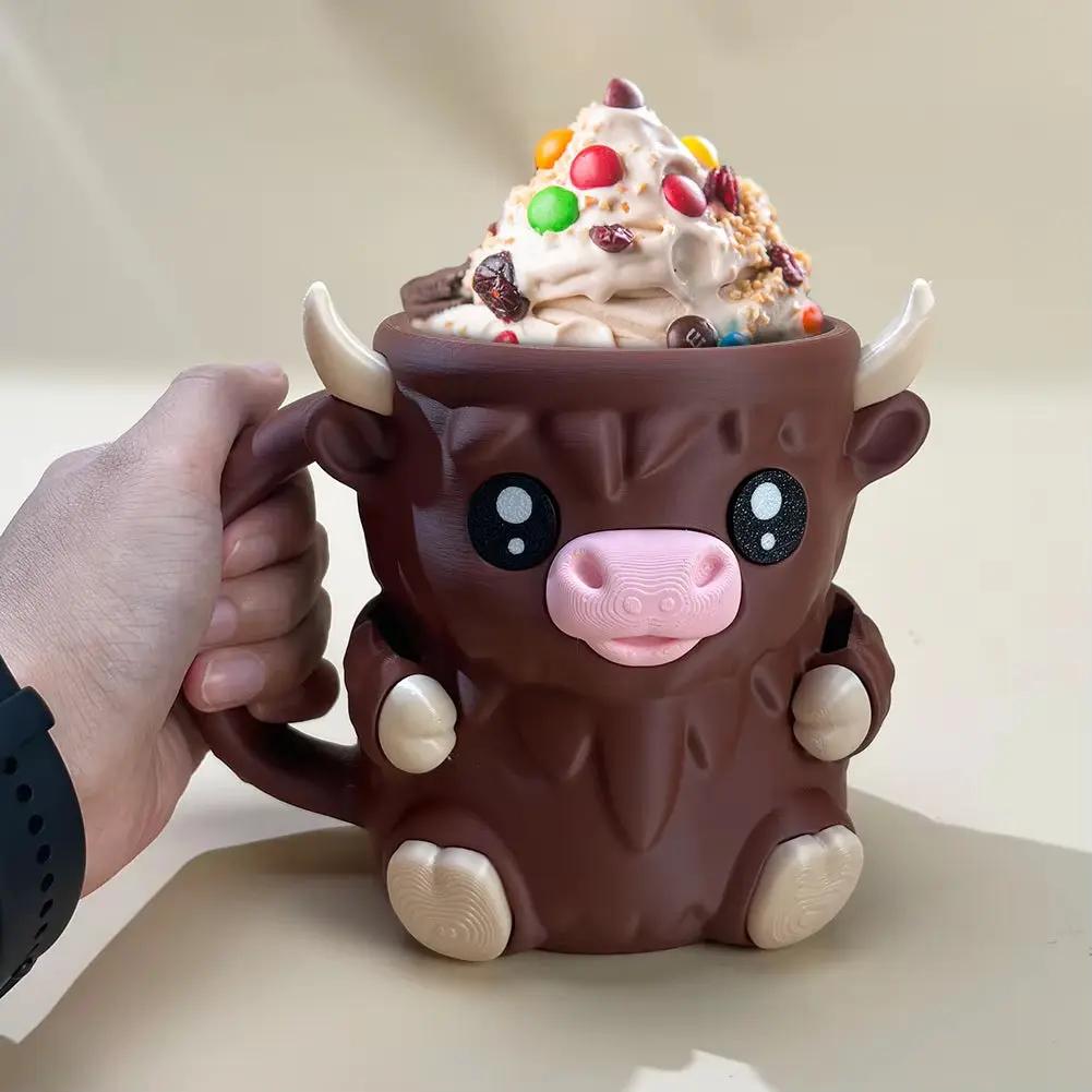 Ice Cream Cup Holder Insulated Food-Safe Silicone Spoon Compartment