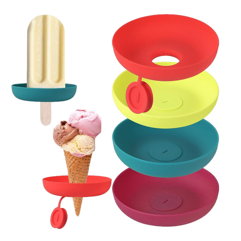 Ice Cream & Popsicle Holder Drip Catch BPA-Free Silicone