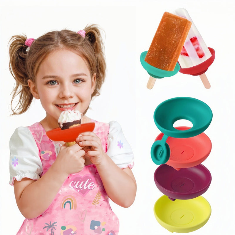 Ice Cream & Popsicle Holder Drip Guard BPA-Free Silicone