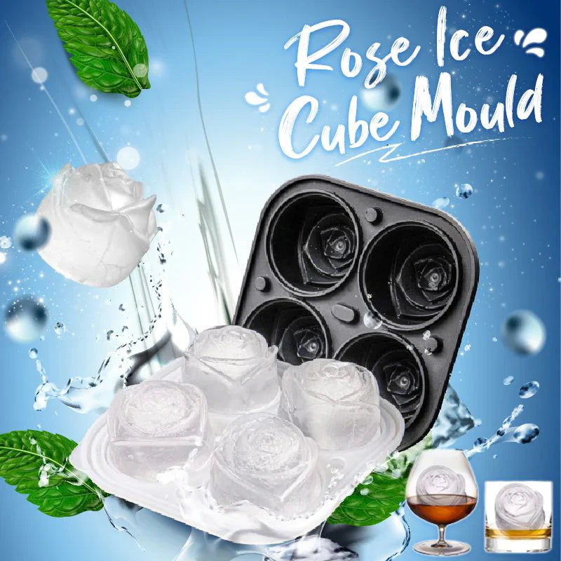 Ice Cube Mold Rose-Shaped Slow-Melting Food-Grade Silicone