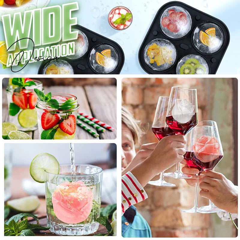Ice Cube Mold Rose-Shaped Slow-Melting Food-Grade Silicone