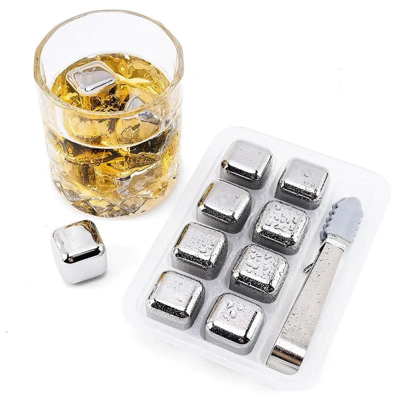 Ice Cube Set Stainless Steel Reusable No Dilution