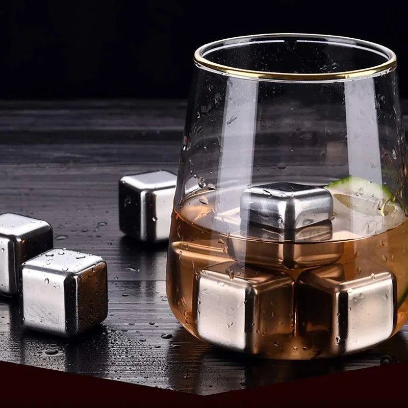 Ice Cube Set Stainless Steel Reusable No Dilution