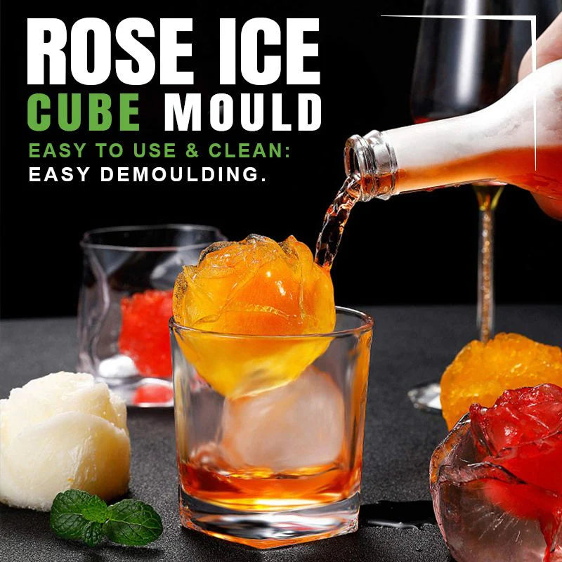 Ice Cube Tray 3D Rose Food-Grade Silicone Slow Melting
