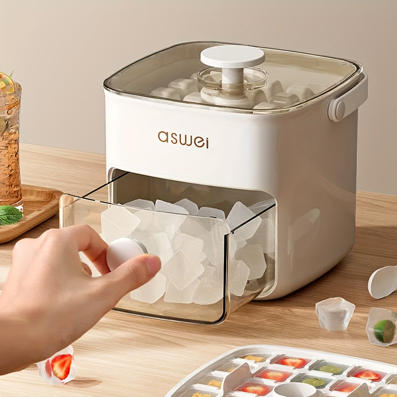 Ice Cube Tray Cordless Button-Release Pull-Out Drawer