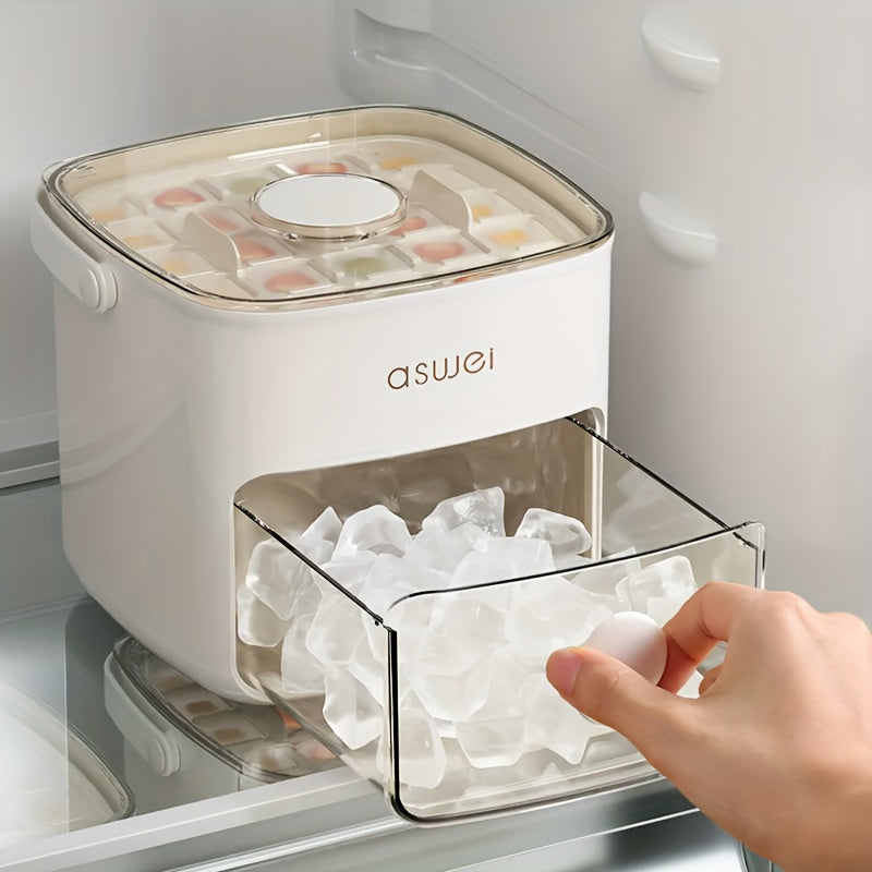 Ice Cube Tray Cordless Button-Release Pull-Out Drawer