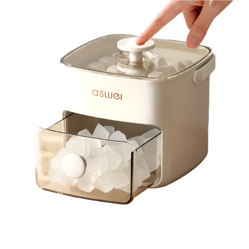 Ice Cube Tray Cordless Button-Release Pull-Out Drawer