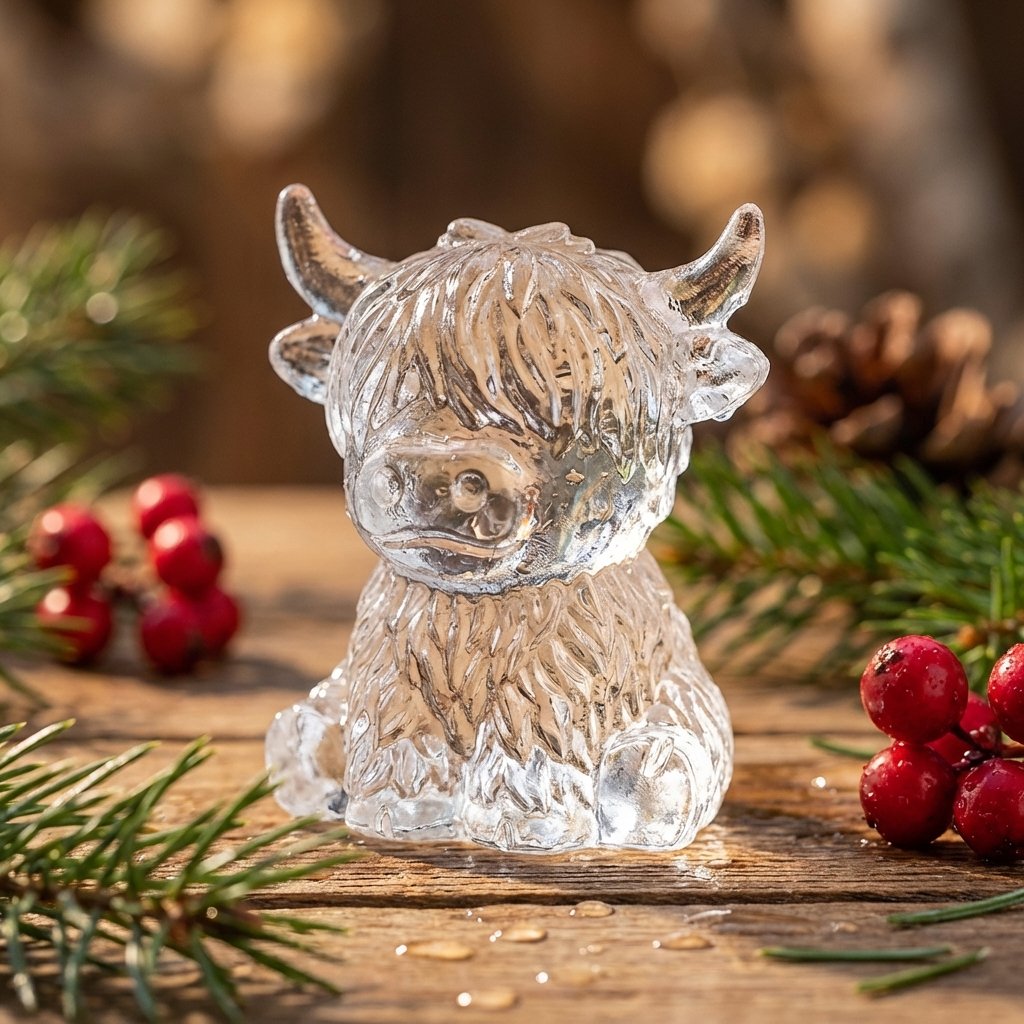 Ice Cube Tray Highland Cow Food-Grade Silicone 6-Cavity