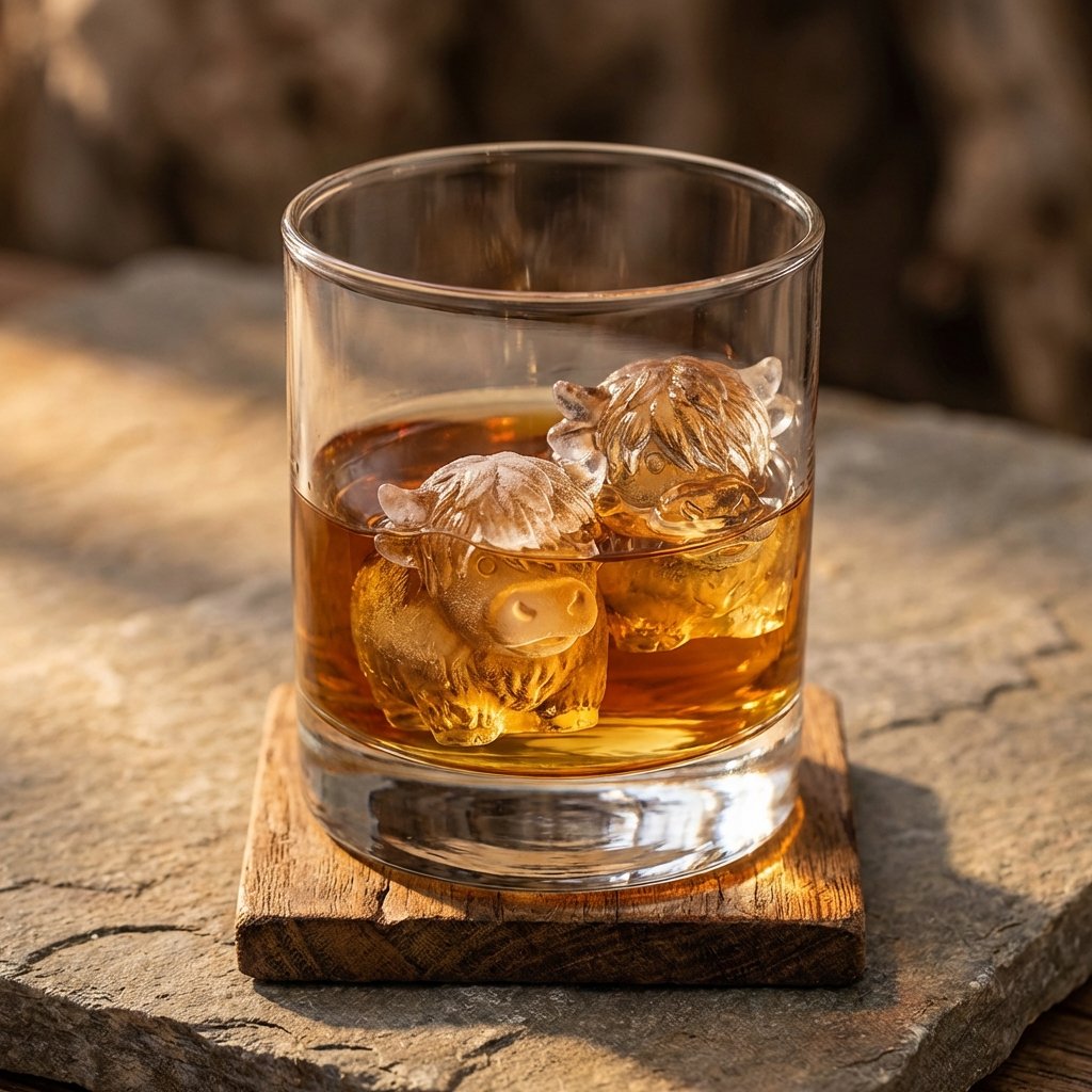 Ice Cube Tray Highland Cow Food-Grade Silicone 6-Cavity