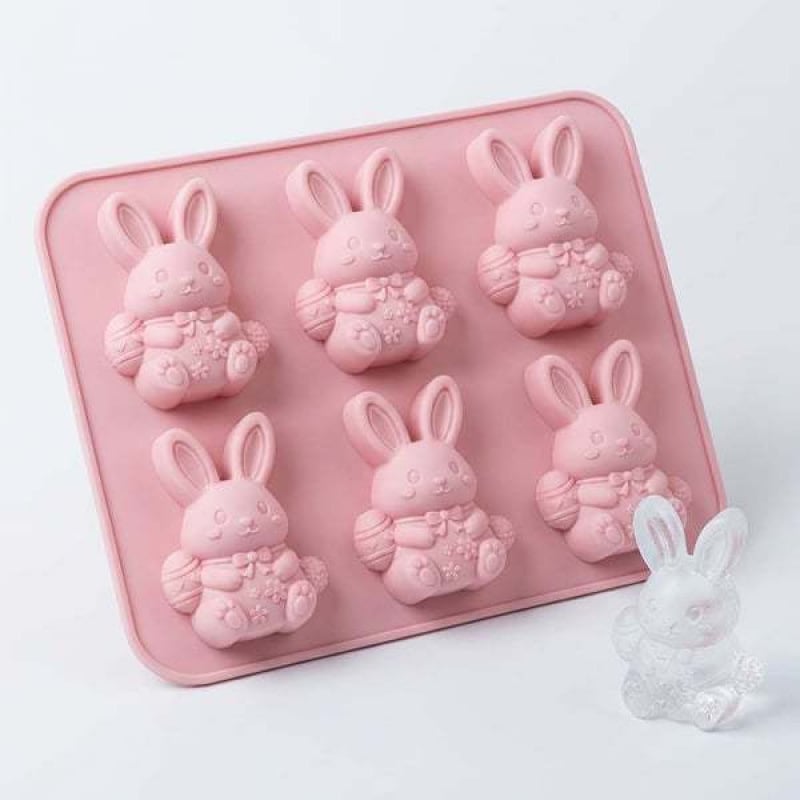 Ice Cube Tray Highland Cow Food-Grade Silicone 6-Cavity