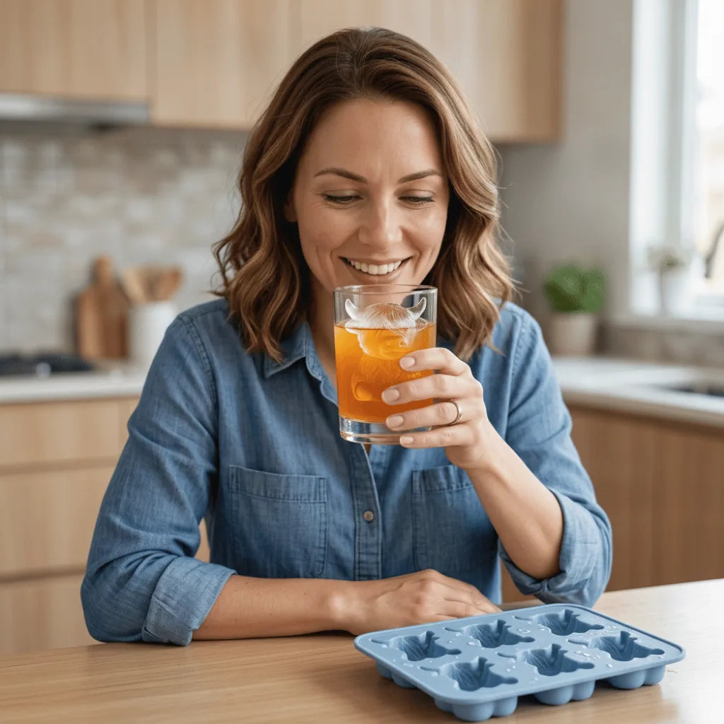 Ice Cube Tray Highland Cow Food-Grade Silicone 6-Cavity