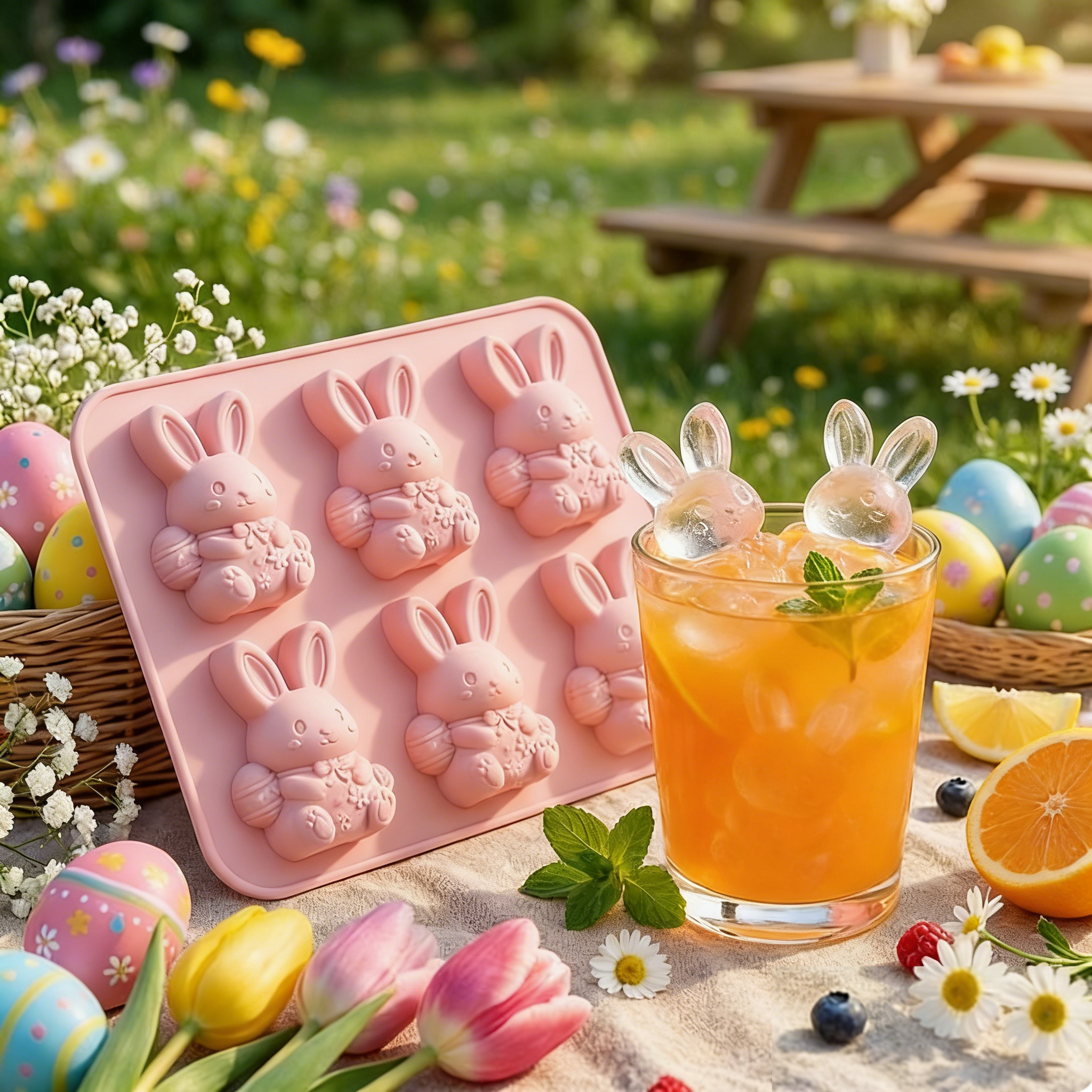 Ice Cube Tray Highland Cow Food-Grade Silicone 6-Cavity